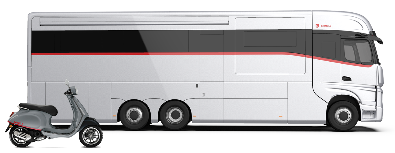 Class A RV with side storage from Dembell